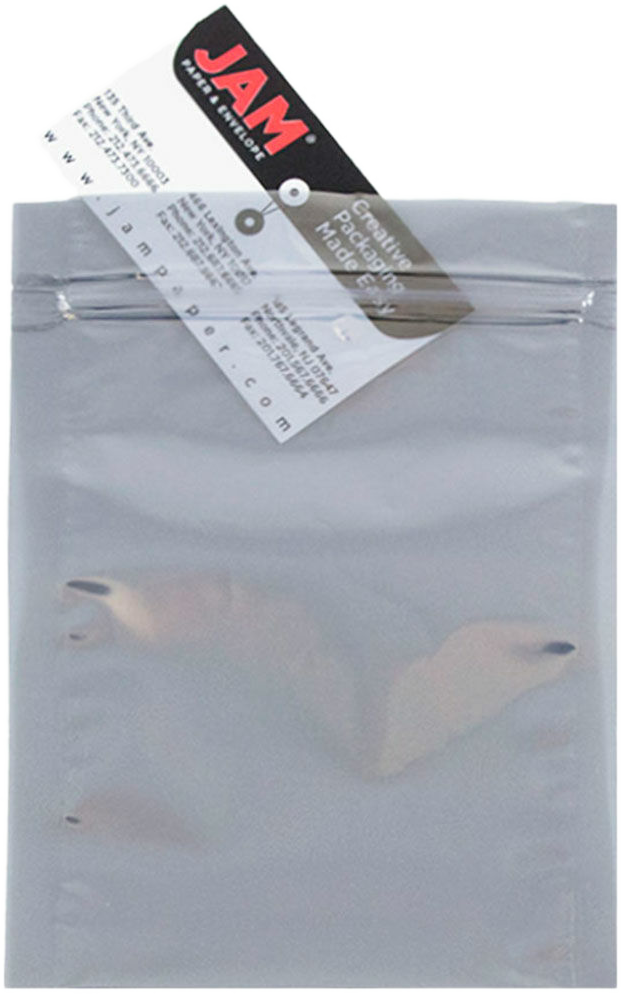 Clear Foil 32lb 4 x 6 Open End Envelopes with Zip Lock