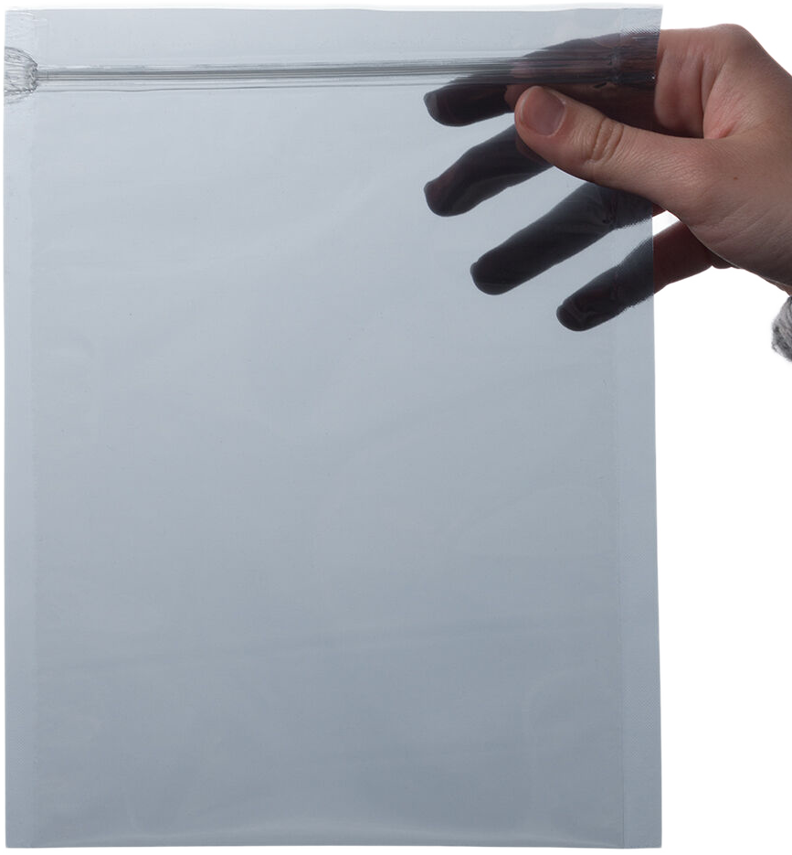 Clear Foil 32lb 6 x 8 Open End Envelopes with Zip Lock