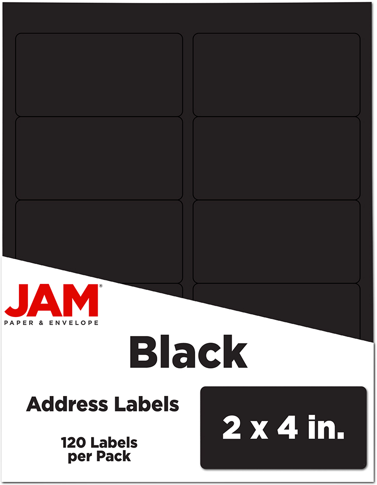 Black 2 x 4 Address Labels