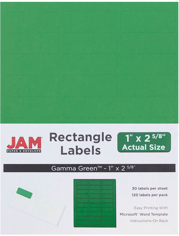 Green 1 x 2 5/8 Address and 1 x 1 2/3 Circle Labels Set
