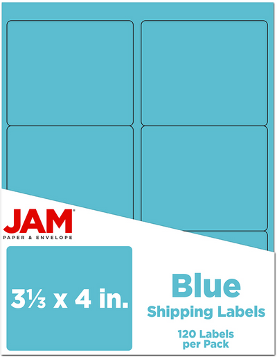 Blue 3 1/3 x 4 Shipping Labels