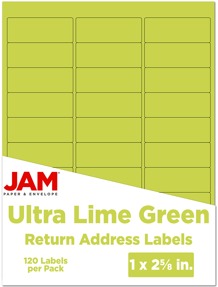 Ultra Lime 1 x 2 5/8 Return Address Labels