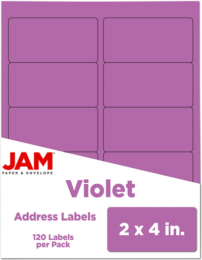 Violet Purple 2 x 4 Address Labels