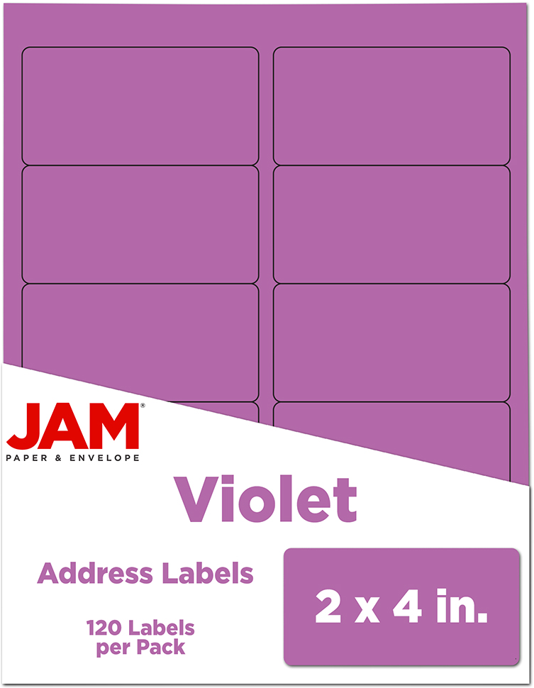 Violet Purple 2 x 4 Address Labels