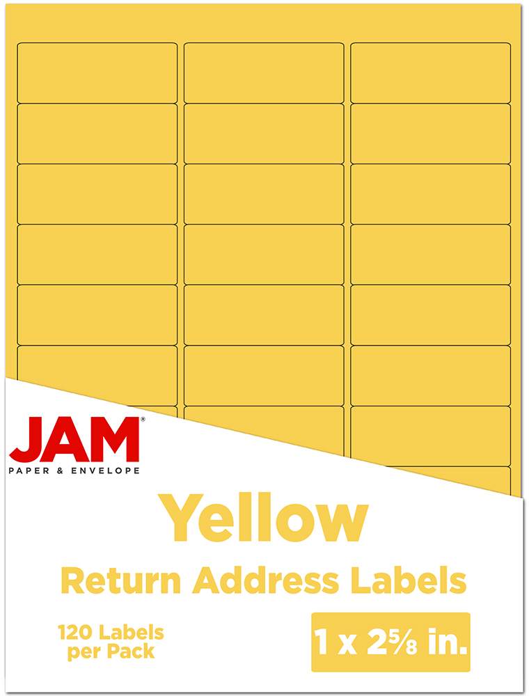 Yellow 1 x 2 5/8 Return Address Labels
