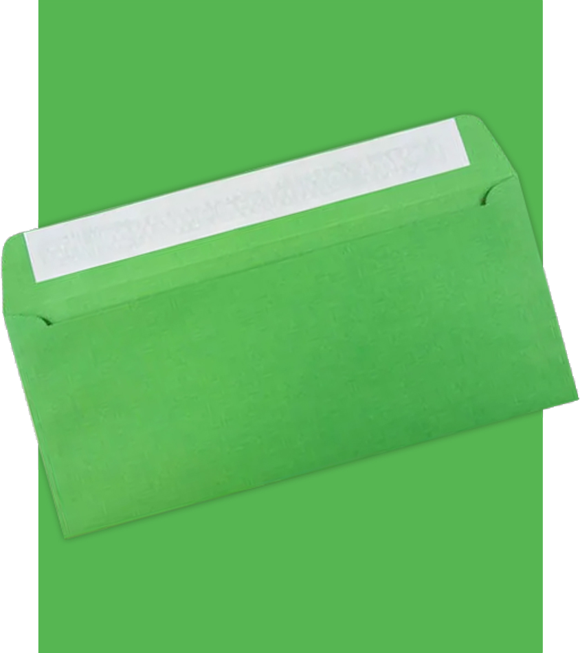 Bright Green #10 Stationery Set - 100 Pack