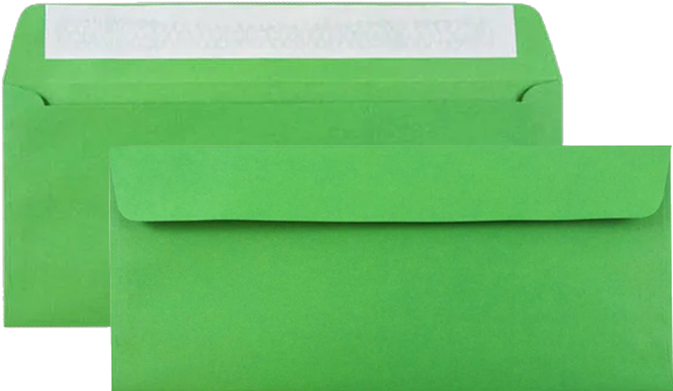 Bright Green #10 Stationery Set - 100 Pack