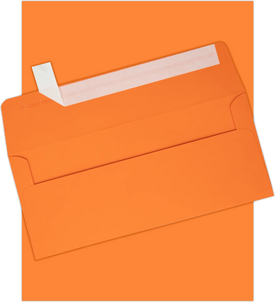 Bright Orange #10 Stationery Set - 100 Pack