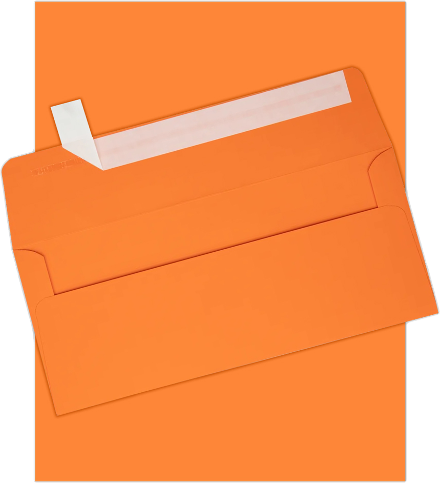 Bright Orange #10 Stationery Set - 100 Pack