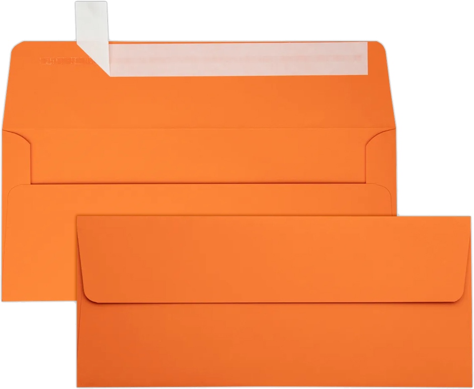Bright Orange #10 Stationery Set - 100 Pack