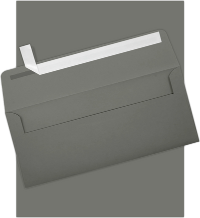 Dark Gray #10 Stationery Set - 50 Pack