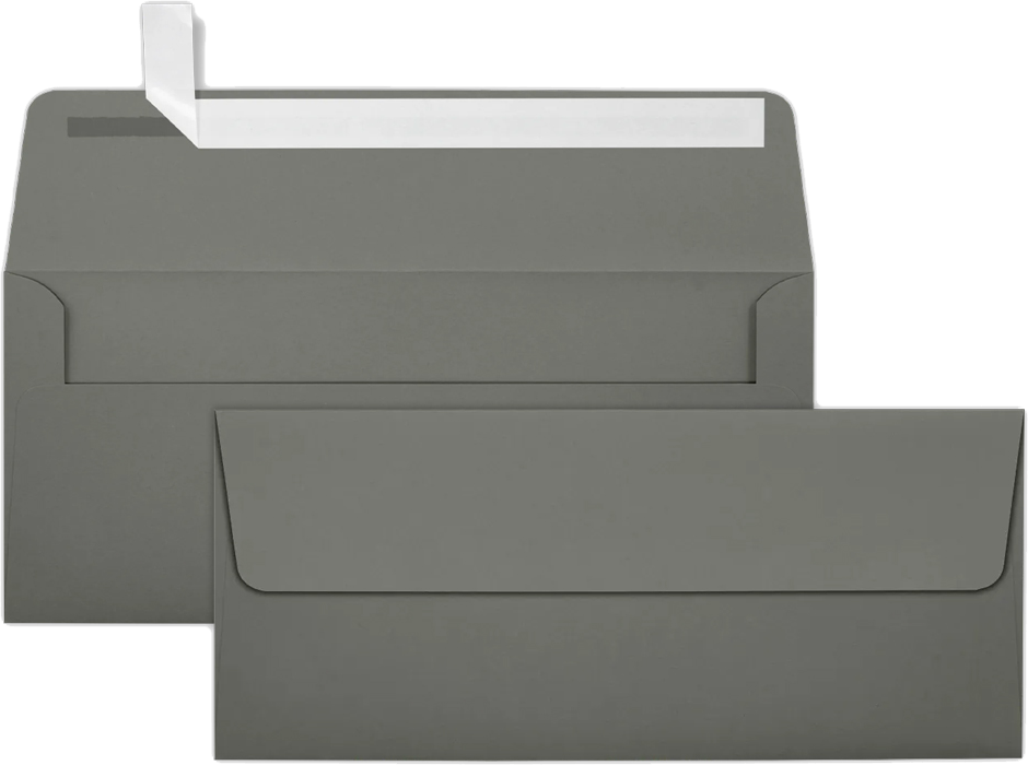Dark Gray #10 Stationery Set - 50 Pack