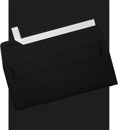 Black Linen #10 Stationery Set - 50 Pack
