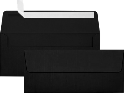 Black Linen #10 Stationery Set - 50 Pack