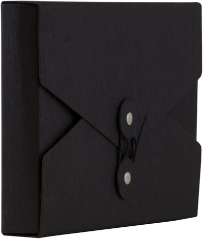 Black Kraft 5 1/2 x 8 1/2 x 1 Button and String Video Portfolios