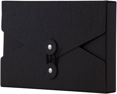 Black Kraft 5 1/2 x 8 1/2 x 1 Button and String Video Portfolios