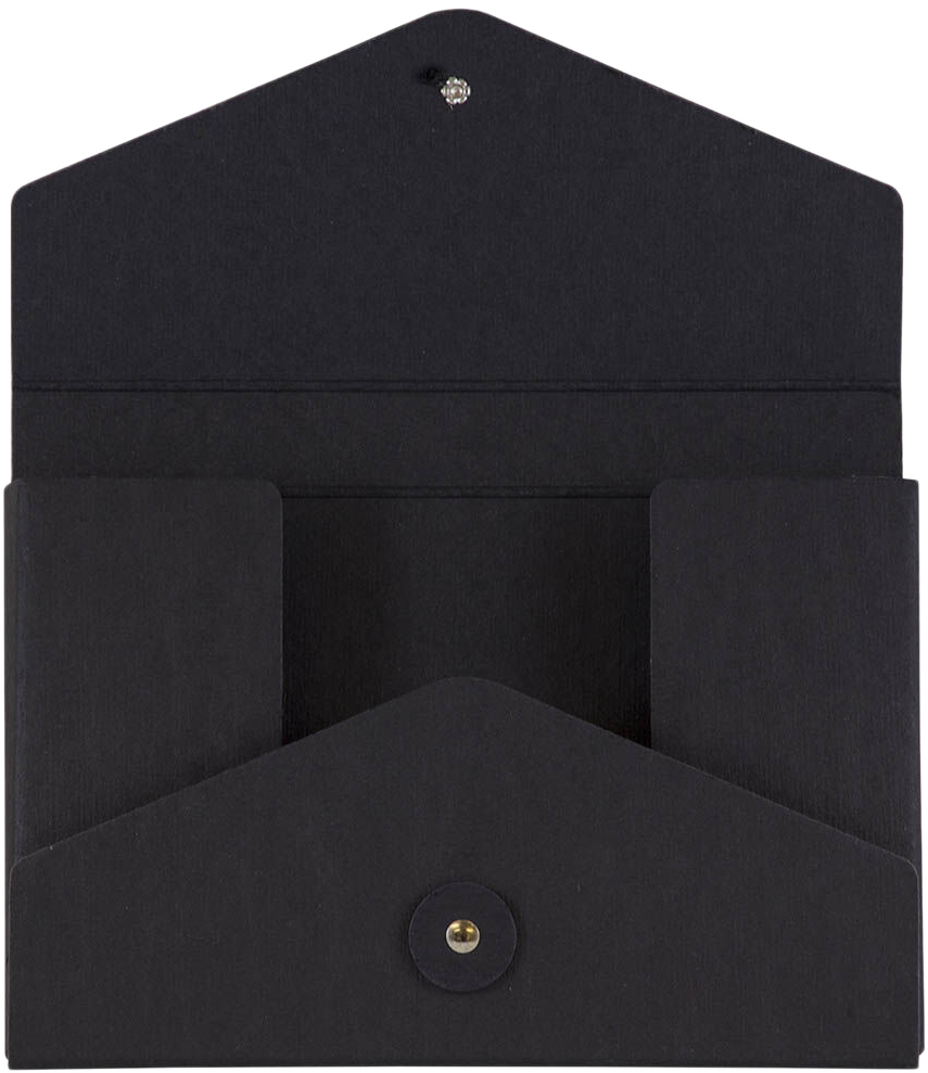 Black Kraft 5 1/2 x 8 1/2 x 1 Button and String Video Portfolios