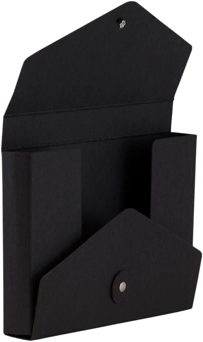 Black Kraft 5 1/2 x 8 1/2 x 1 Button and String Video Portfolios