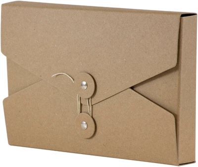 Natural Brown Kraft 5 1/2 x 8 1/2 x 1 Button and String Video Portfolios