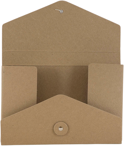 Natural Brown Kraft 5 1/2 x 8 1/2 x 1 Button and String Video Portfolios