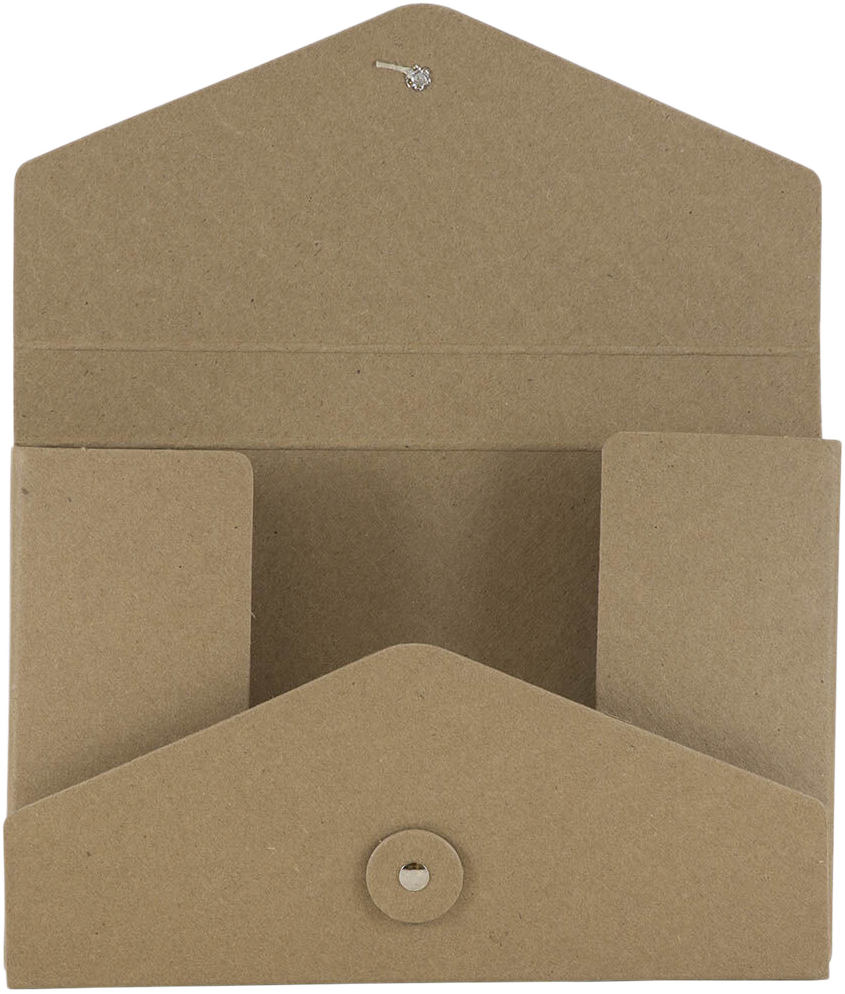 Natural Brown Kraft 5 1/2 x 8 1/2 x 1 Button and String Video Portfolios