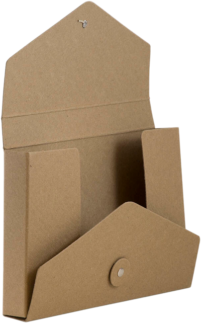 Natural Brown Kraft 5 1/2 x 8 1/2 x 1 Button and String Video Portfolios