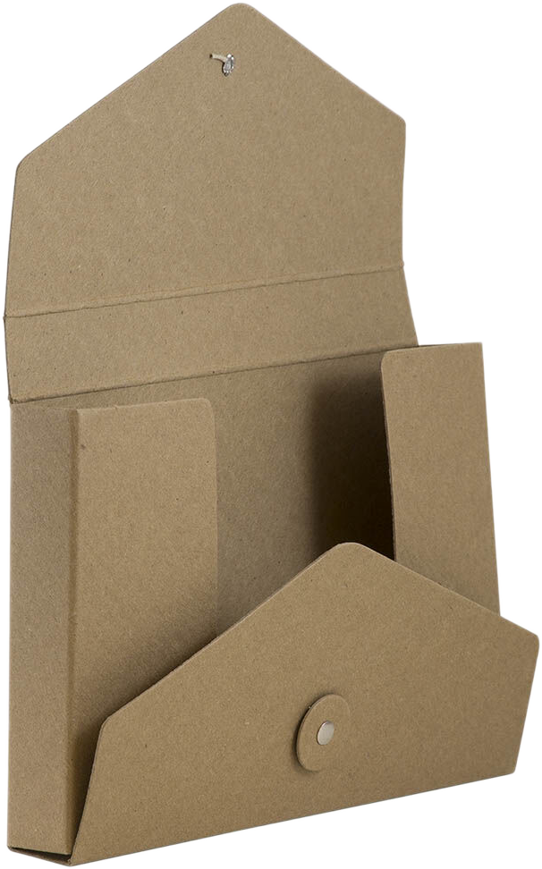 Natural Brown Kraft 5 1/2 x 8 1/2 x 1 Button and String Video Portfolios