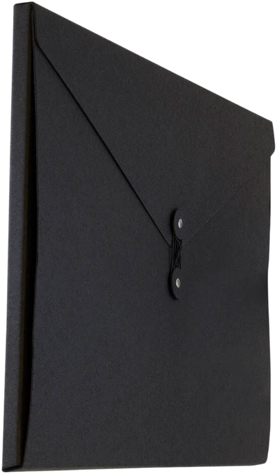 Black Kraft Jumbo 12 1/2 x 16 1/2 x 1/2 Button and String Portfolios