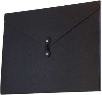 Black Kraft Jumbo 12 1/2 x 16 1/2 x 1/2 Button and String Portfolios