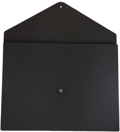 Black Kraft Jumbo 12 1/2 x 16 1/2 x 1/2 Button and String Portfolios