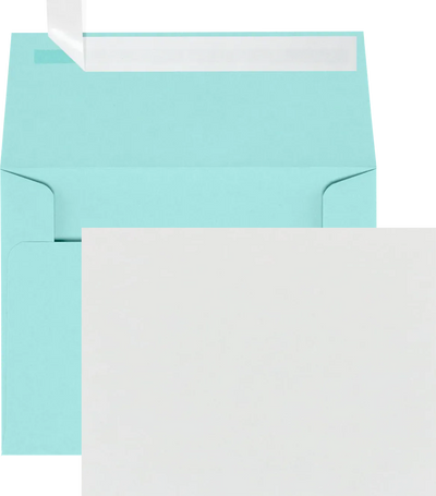 Aqua Blue A2 Stationery Set - 25 Pack