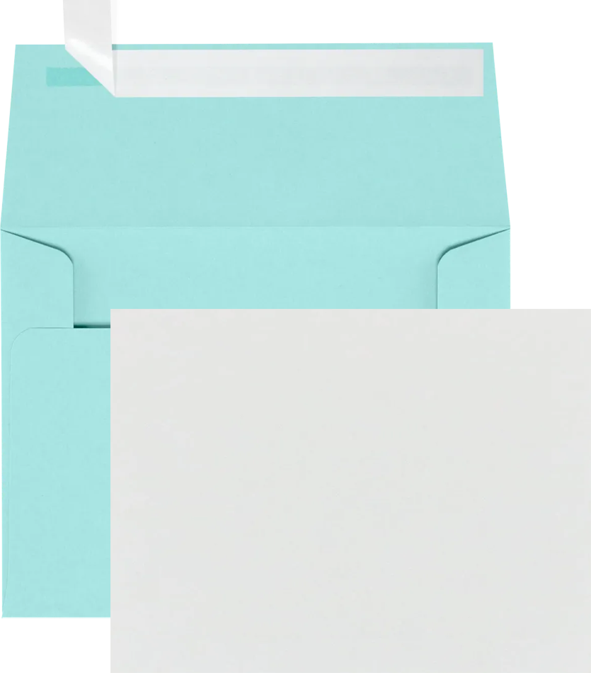 Aqua Blue A2 Stationery Set - 25 Pack