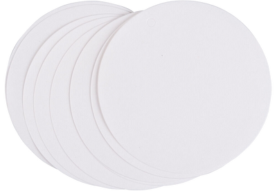 White Large Circle Gift Tags (3 x 3) - 10 Pack