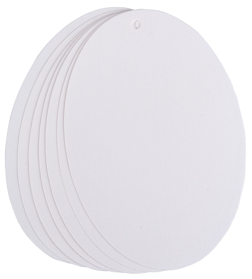 White Large Oval Gift Tags (2 3/4 x 4) - 10 Pack