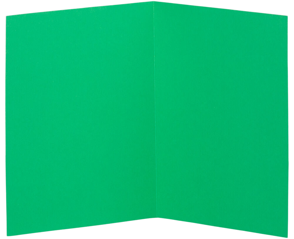 Holiday Green 100lb 4 x 5 7/16 Foldover Cards