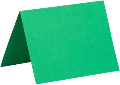 Holiday Green 100lb 4 x 5 7/16 Foldover Cards