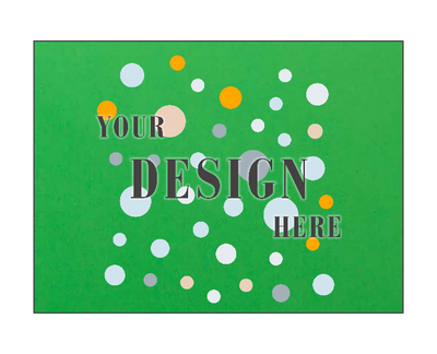 Holiday Green 100lb 4 x 5 7/16 Foldover Cards