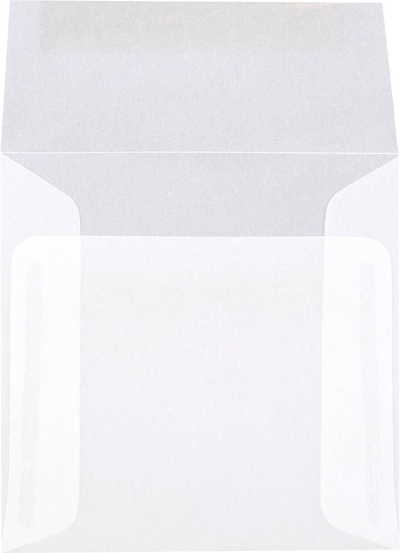 Clear Translucent 30lb 5 x 5 Square Envelopes