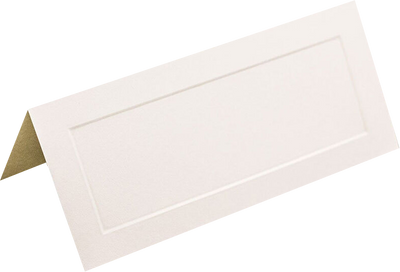 Ivory with Embossed Border 2 x 4 1/4 Foldover Place Cards