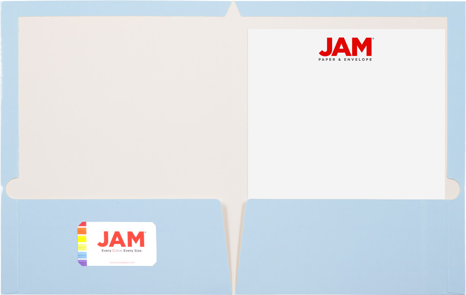 Glossy Baby Blue 9 x 12 Standard Folders