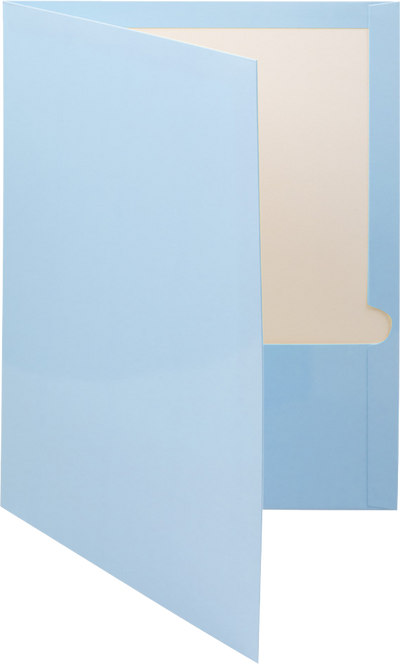 Glossy Baby Blue 9 x 12 Standard Folders