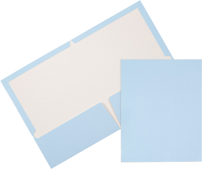 Glossy Baby Blue 9 x 12 Standard Folders