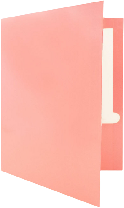 Glossy Baby Pink 9 x 12 Standard Folders