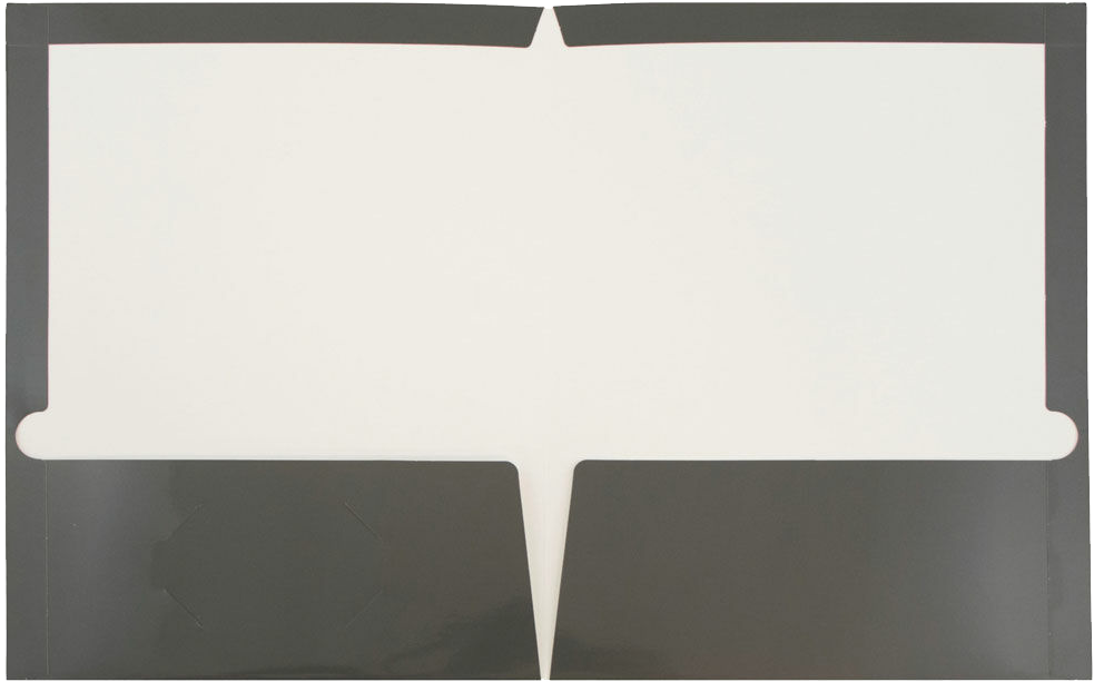 Glossy Gray 9 x 12 Standard Folders