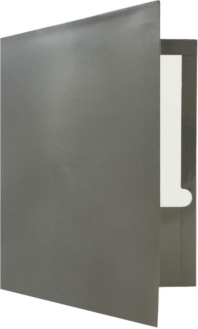 Glossy Gray 9 x 12 Standard Folders