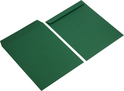 Dark Green 28lb 10 x 13 Open End Envelopes