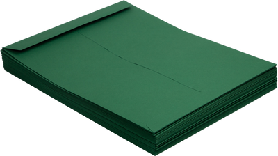 Dark Green 28lb 10 x 13 Open End Envelopes