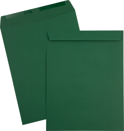 Dark Green 28lb 10 x 13 Open End Envelopes