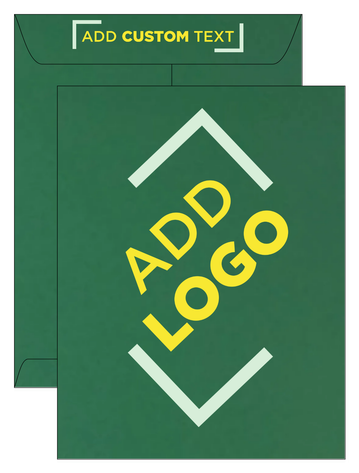 Dark Green 28lb 10 x 13 Open End Envelopes