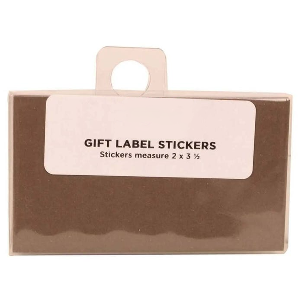 Brown 2 x 3 1/2 Gift Label Stickers